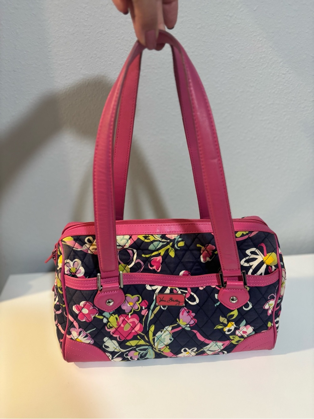 Vera Bradley "Caroline" Handbag in the "Ribbons" pattern